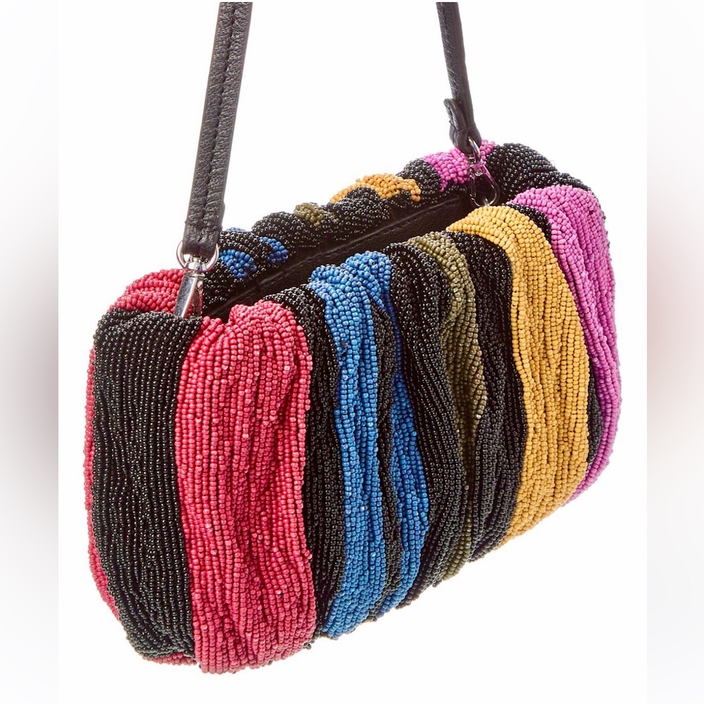 πΊπHPππΊ NWT Staud Beaded Bean Bag Mosaic Stripe - Picture 6 of 16